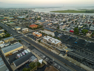 Fototapeta na wymiar Aerial Drone of Ocean City New Jersey Summer 2023