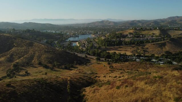 Aerial View of Westlake Lake, Westlake Village, Ventura County