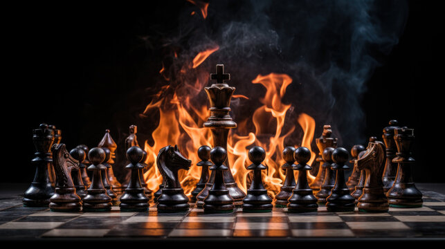 Free Board, Chessboard, Flames Background Images, Chess Board