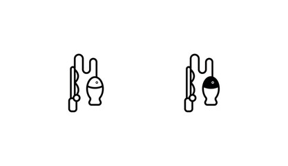Fishing icon design with white background stock illustration