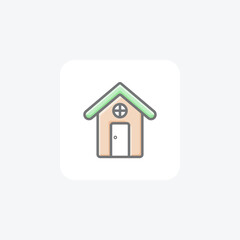 Organized Garden Shed Vector Awesome Fill Icon