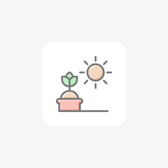Dynamic Plant Seed Vector Awesome Fill Icon