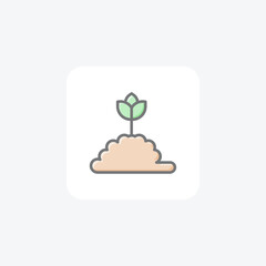 Inspirational Plant Seed Vector Awesome Fill Icon