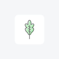 Refined Leaf, garden, leaf Vector Awesome Fill Icon