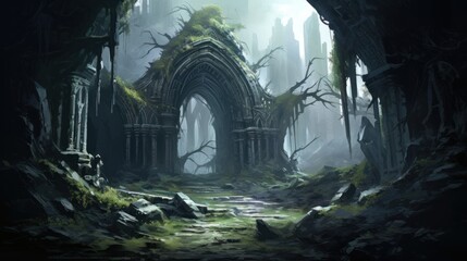 Fototapeta premium Fantasy Ruins Artwork