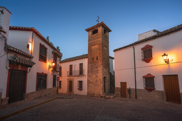 Minaret of San Sebastian at sunset - Ronda, Andalusia, Spain