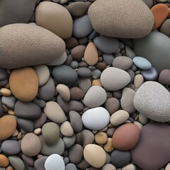 Background colorful stones, pebbles. Illustration generated ai