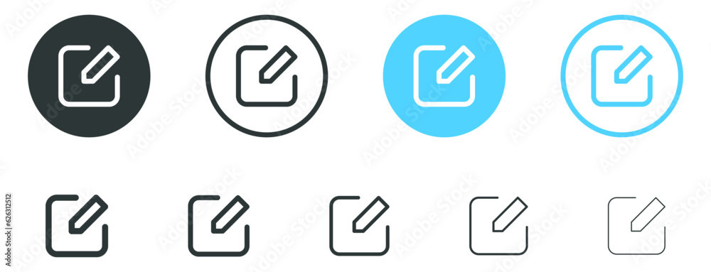 Fototapete edit pen icon, create modify pen sign button, pencil icon, sign up icon - editing text file document