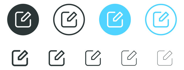 edit pen icon, create modify pen sign button, Pencil icon, sign up icon - editing text file document icons for web and mobile apps
