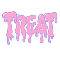 Halloween lettering dripping alphabet cute pastel word font