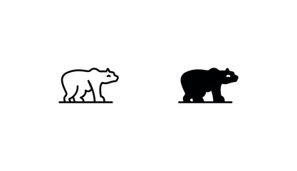 Bear icon design with white background stock illustration