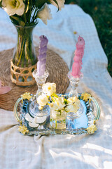 A picnic in the garden