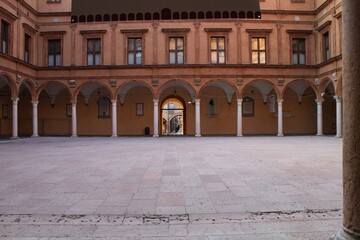 Fototapeta na wymiar Cortile d'onore di Palazzo dei Pio a Carpi 
