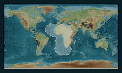 African tectonic plate. Wiki. Patterson Cylindrical.