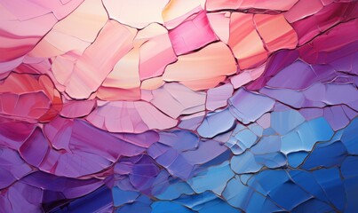 Cracked colorful painted wall texture background, Generative AI