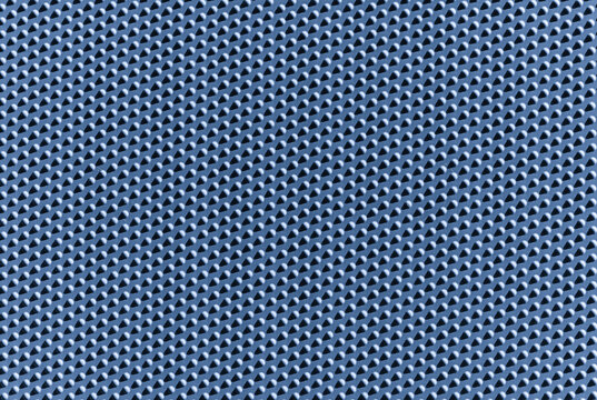 Blue colors metallic abstract background, blue convex surface texture of metallic steel plate.
