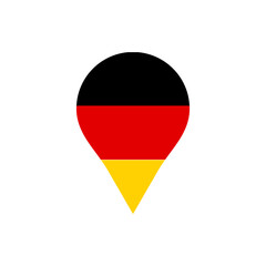 Vector illustration of Germany flag icon check point location