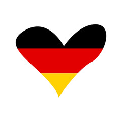 Vector illustration of Germany flag heart shape
