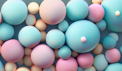pastel abstract balls structure background murshmallow sweet moleculas