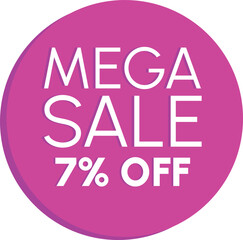 Fototapeta premium Circle pink mega sale offer