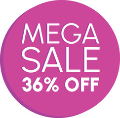Fototapeta premium Circle pink mega sale offer