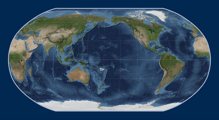 Balmoral Reef tectonic plate. Satellite. Robinson.