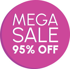 Fototapeta premium Circle pink mega sale offer