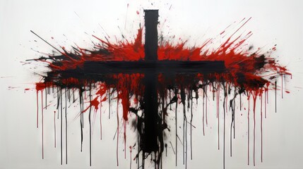 cross in blood.