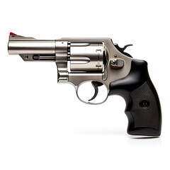 A revolver with a red tip for added safety measures