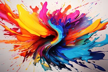 Vivid Cyclone Abstract paint, splatters, Colorful, Dynamic, Expressive, Spontaneous, Color