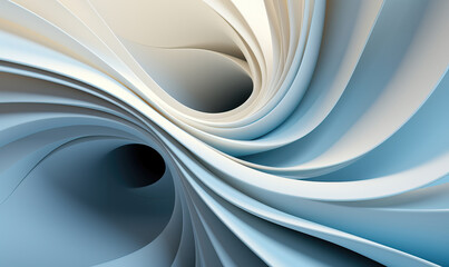 White abstract geometric form in a background.