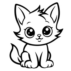 Cute cat, Vector, Illustration