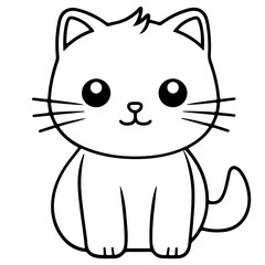 Cute cat, Vector, Illustration
