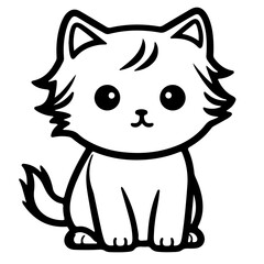 Cute cat, Vector, Illustration