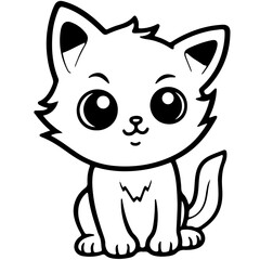 Cute cat, Vector, Illustration