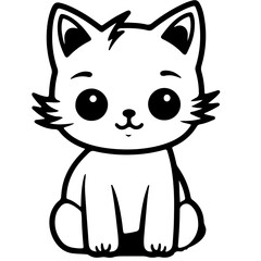 Cute cat, Vector, Illustration