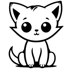 Cute cat, Vector, Illustration