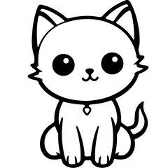 Cute cat, Vector, Illustration