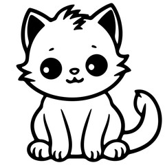 Cute cat, Vector, Illustration