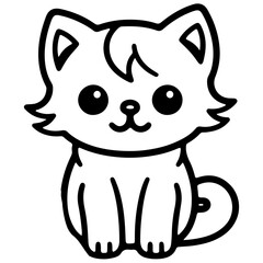 Cute cat, Vector, Illustration