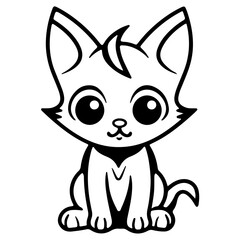 Cute cat, Vector, Illustration