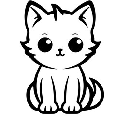 Cute cat, Vector, Illustration
