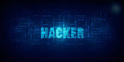 2d illustration cyber crime and internet privacy hacking.Network security,cyber attack,computer virus,ransomware and malware concept