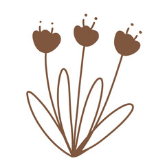 minimalist line tulips