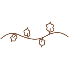 Brown streaked ivy and wavy leaves.