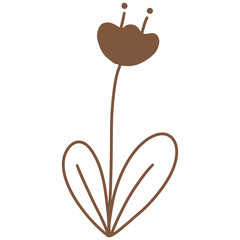 minimalist line tulips