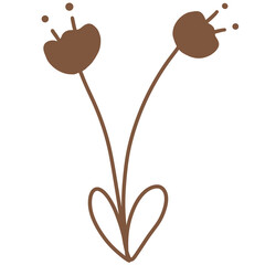 minimalist line tulips