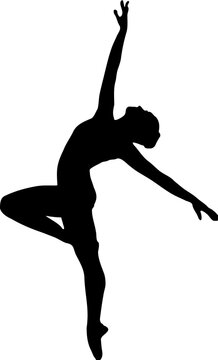 silhouette of a ballet vector