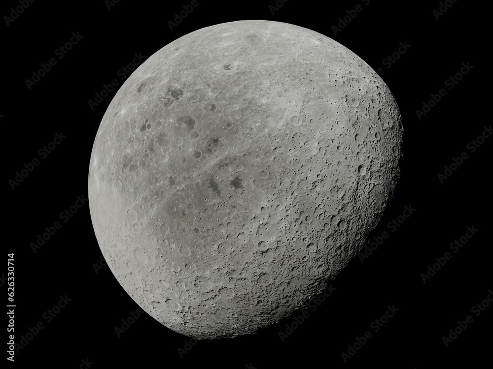 Wall mural moon surface full moon phases super moon phases close up in the dark background.