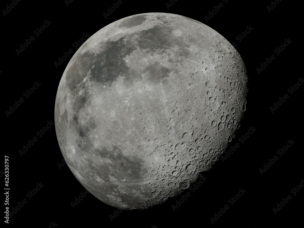 Wall mural moon surface full moon phases super moon phases close up in the night. the lunar surface in black.